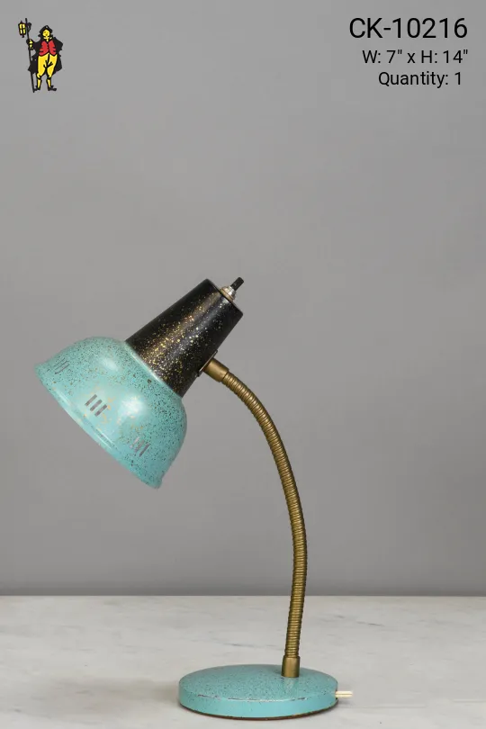 Aqua Gooseneck Desk Lamp