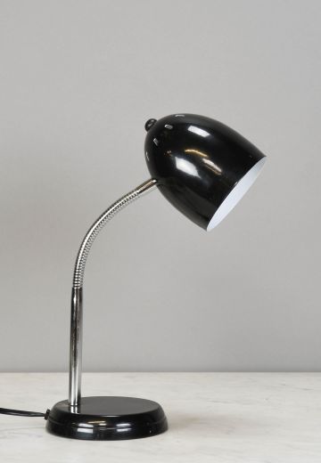 Black Mid Century Modern Gooseneck Desk Lamp
