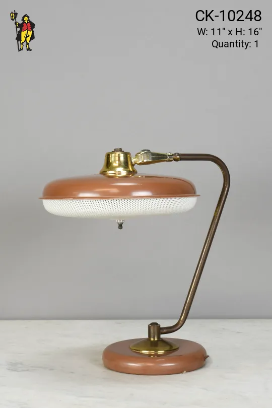 Metal Desk Lamp w/Metal Diffuser