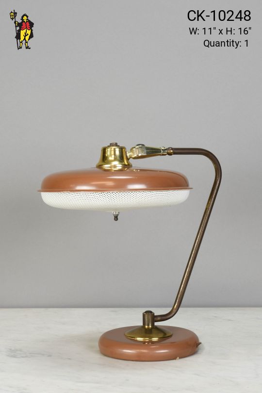 Metal Desk Lamp w/Metal Diffuser