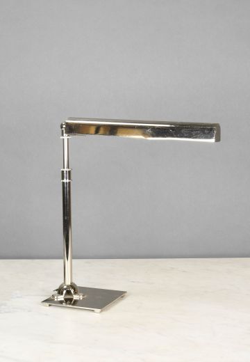 Polished Nickel Modern Desk Lamp