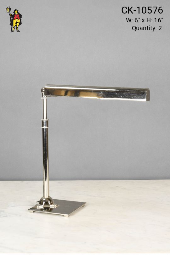 Polished Nickel Modern Desk Lamp