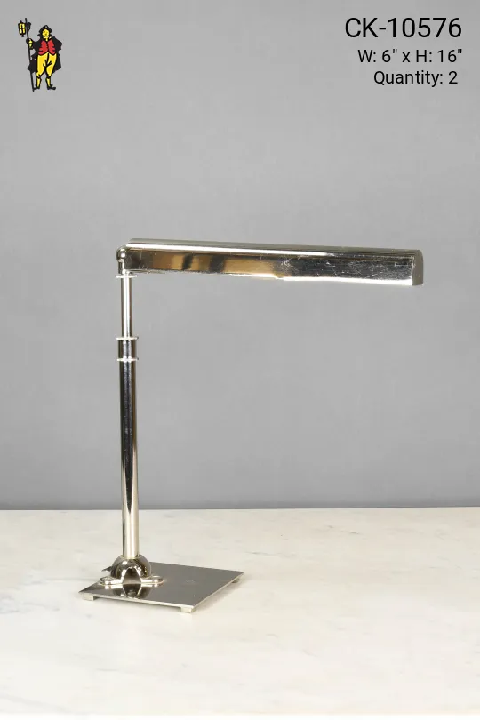 Polished Nickel Modern Desk Lamp