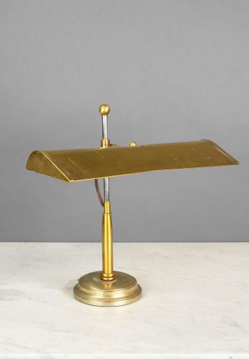 Adjustable Brass Fluorescent Desk Lamp