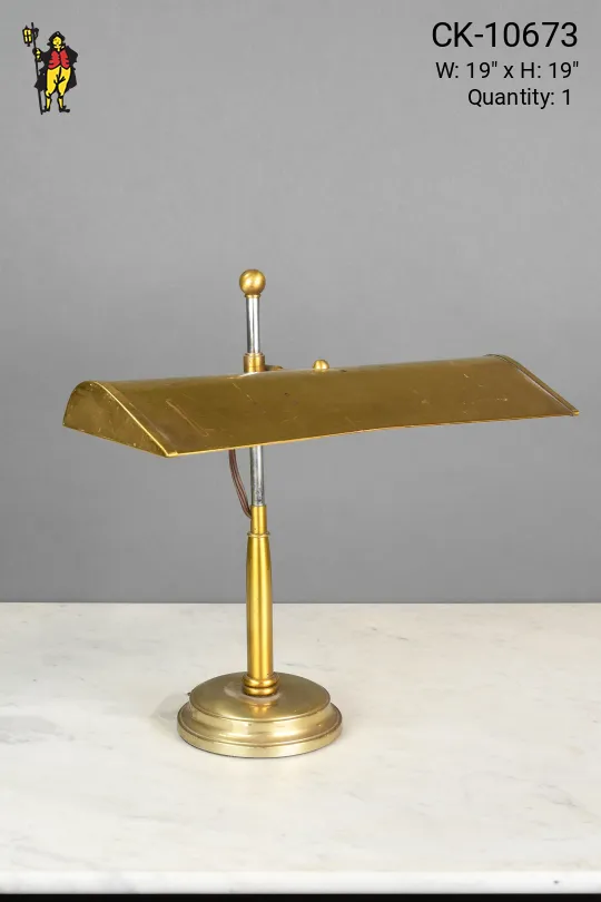 Adjustable Brass Fluorescent Desk Lamp