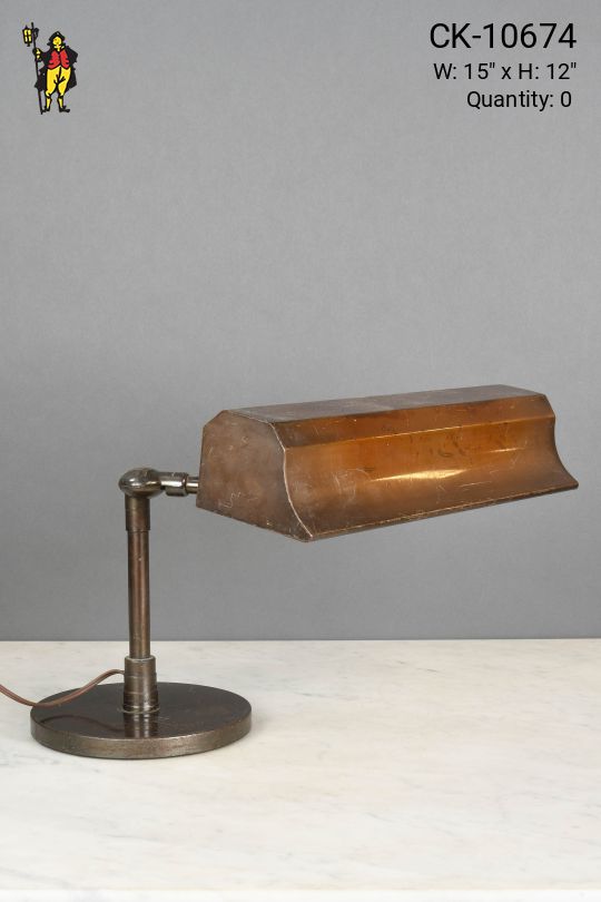 Swing Arm Vintage Brass Desk Lamp