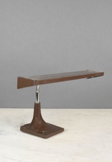 Mid Century Brown Gooseneck Desk Lamp