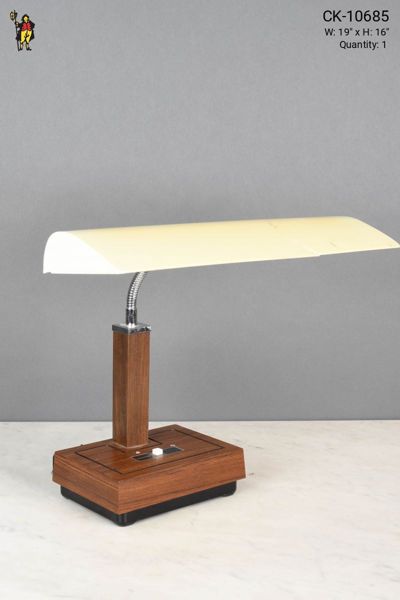 Wood Plastic Gooseneck Fluorescent Desk Lamp Desk Lamps Collection City Knickerbocker Lighting Rentals