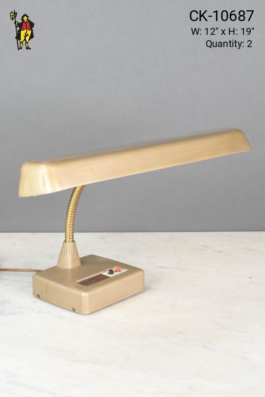 Fluorescent Mid Century Off Pink Desk Lamp