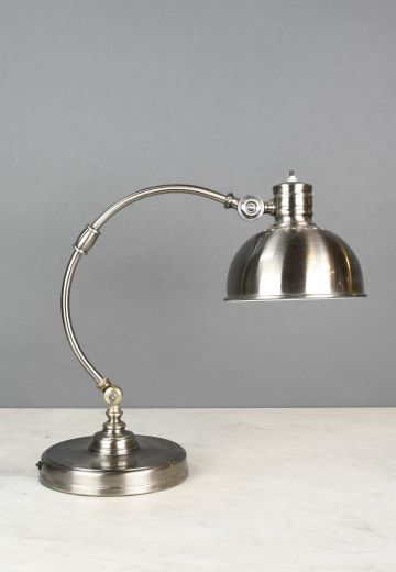Mid Century Modern Nickel Adjustable Desk Lamp