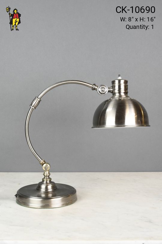 Mid Century Modern Nickel Adjustable Desk Lamp