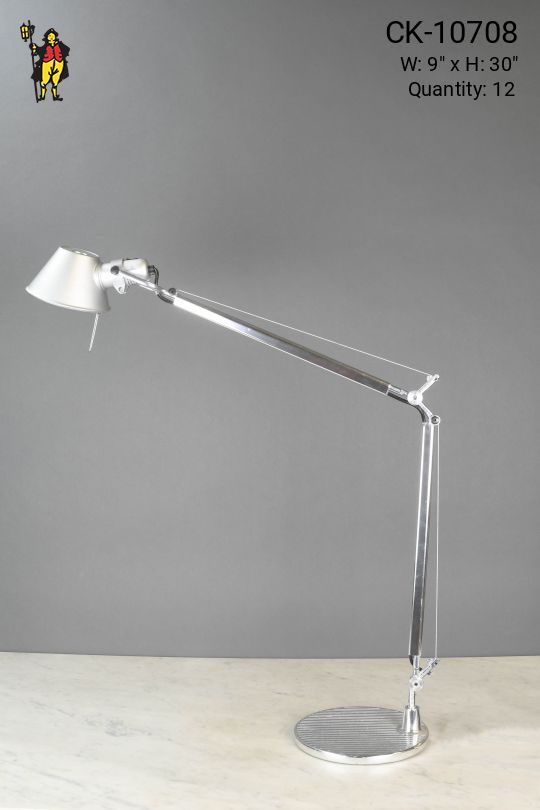 Post Modern 24" - 48" Polished Chrome Desk Lamp