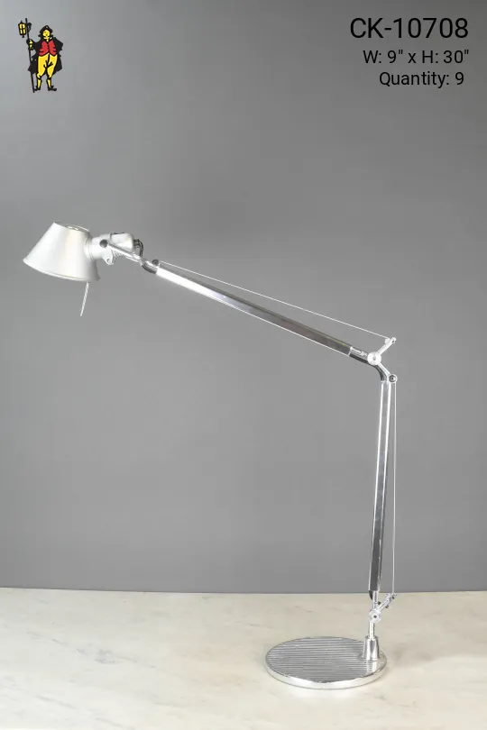 Post Modern 24" - 48" Polished Chrome Desk Lamp