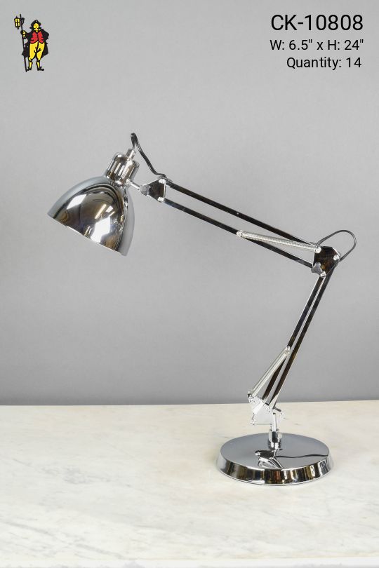 Polished Chrome Modern Desk Lamp