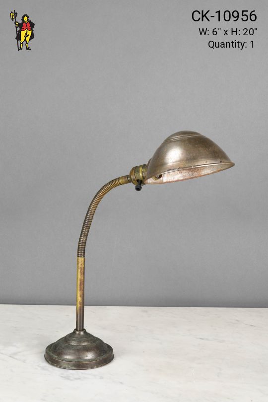 Distressed Industrial Gooseneck Desk Lamp