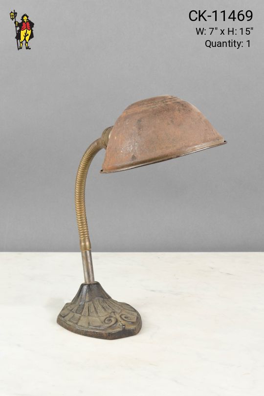 Distressed Gooseneck Desk Lamp