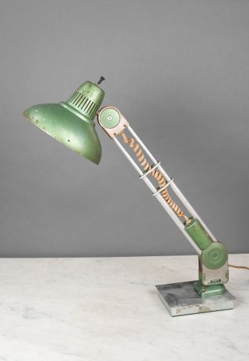 Green Industrial Desk Lamp