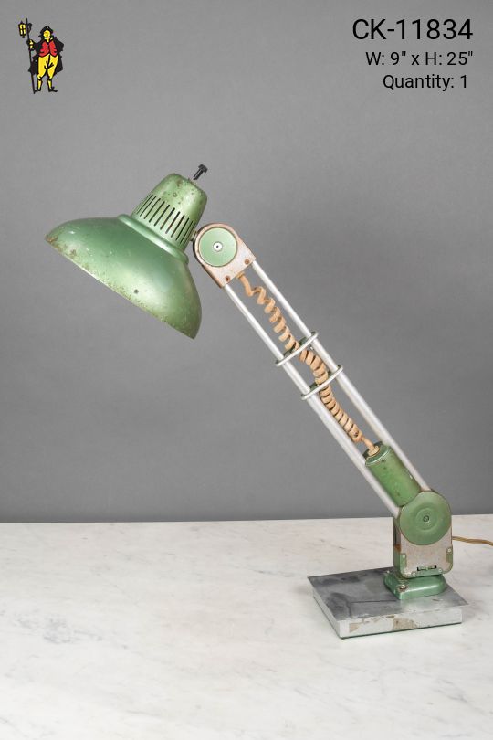 Green Industrial Desk Lamp