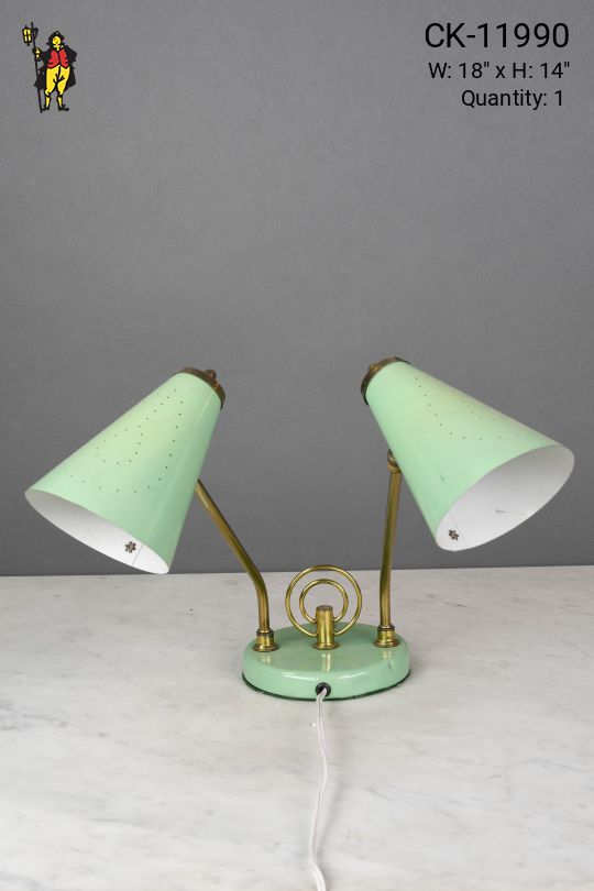 Light Green Mid Century Desk Lamp
