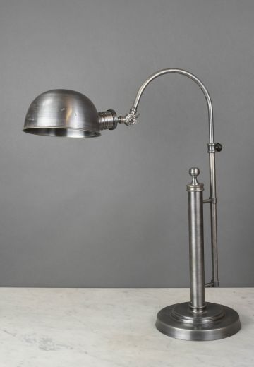 Nickel Metal Shaded Adjustable Task Lamp