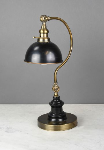 Black & Brass Adjustable Task Desk Lamp