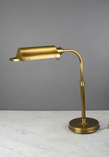 Metal Shaded Brass Task Lamp