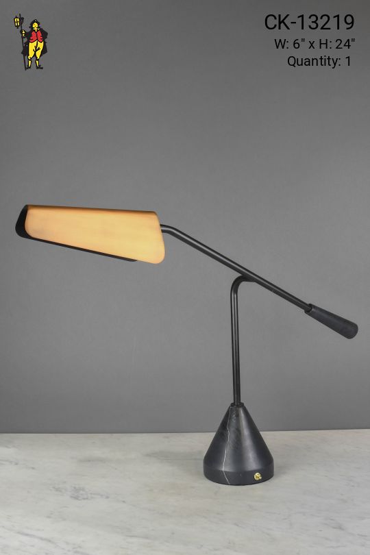 Metal Shaded Marble Base Desk Lamp