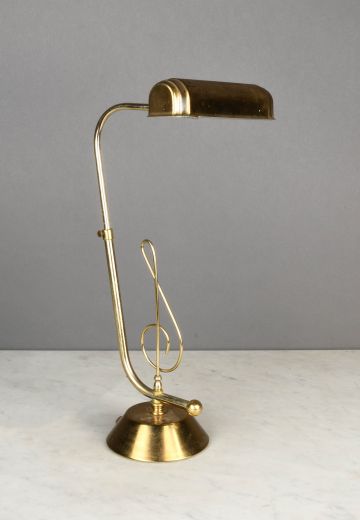 Brass Musical Note Piano Lamp
