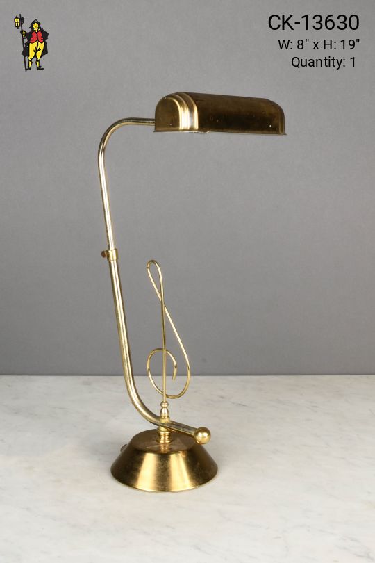 Brass Musical Note Piano Lamp