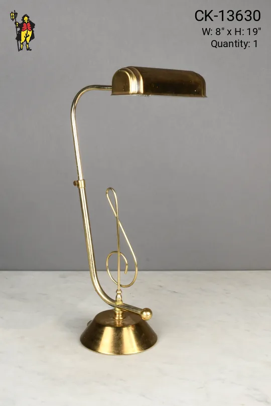 Brass Musical Note Piano Lamp