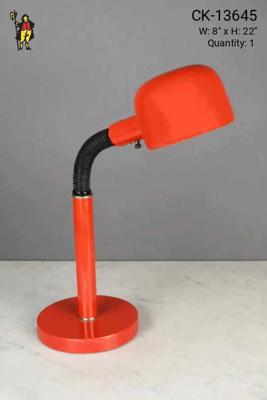 Red & Black Gooseneck Desk Lamp