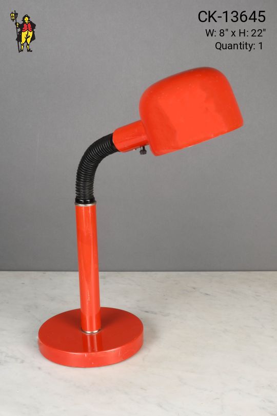 Red & Black Gooseneck Desk Lamp