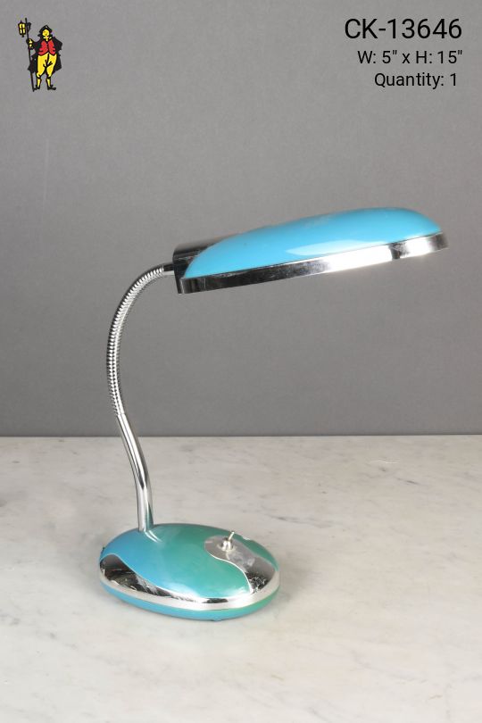 Blue Gooseneck Desk Lamp