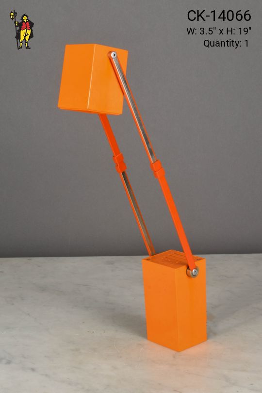 Vintage Orange Unique Adjustable Desk Lamp (Can Also Be Wall Mounted)