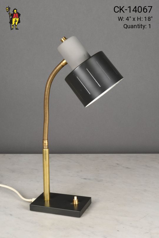 Brass & Black Vintage Desk Lamp