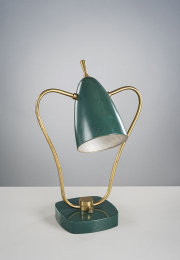 Mid-Century Table Lamp w/Bullet Shades