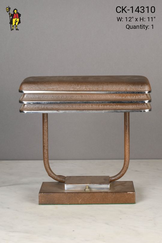 Bronze Metal Shaded Desk Lamp