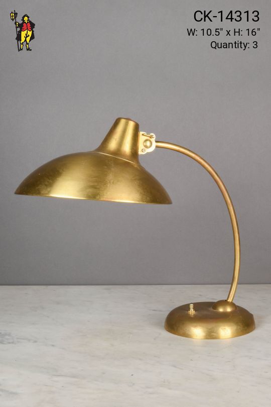 Brass Shaded Desk Lamp