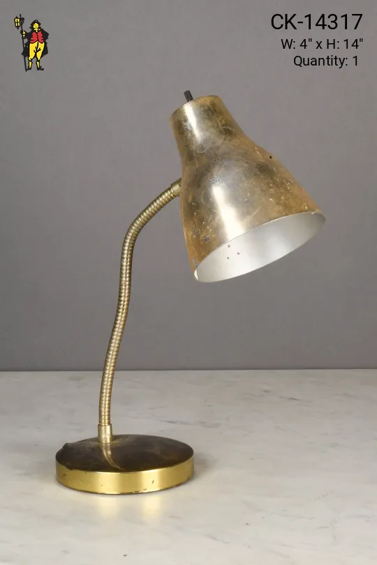 Distressed Brass Desk Lamp