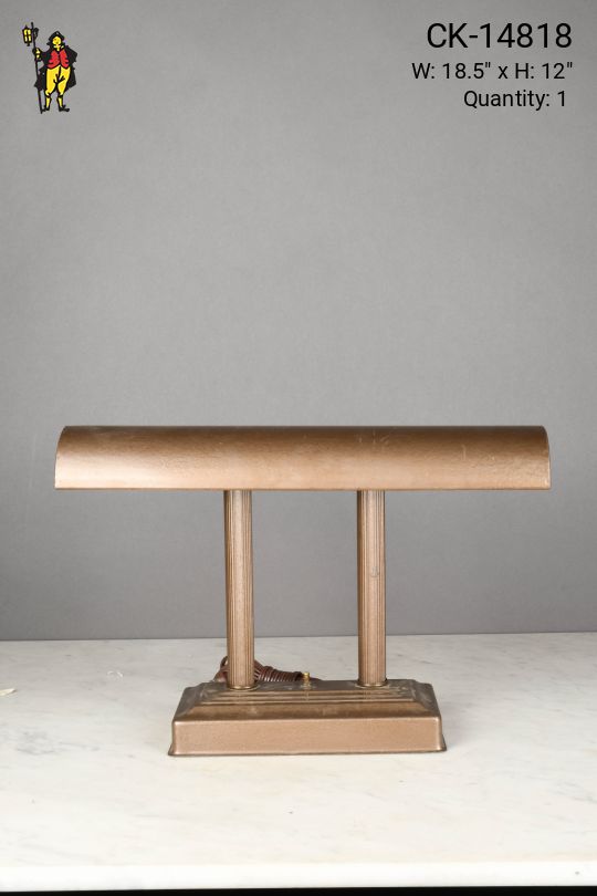 Bronze Metal Shaded Desk Lamp
