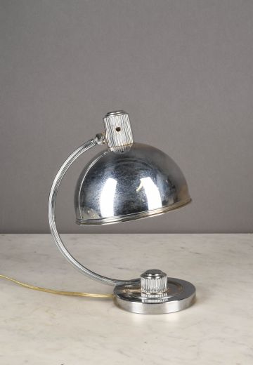 Polished Nickel Small Desk Lamp