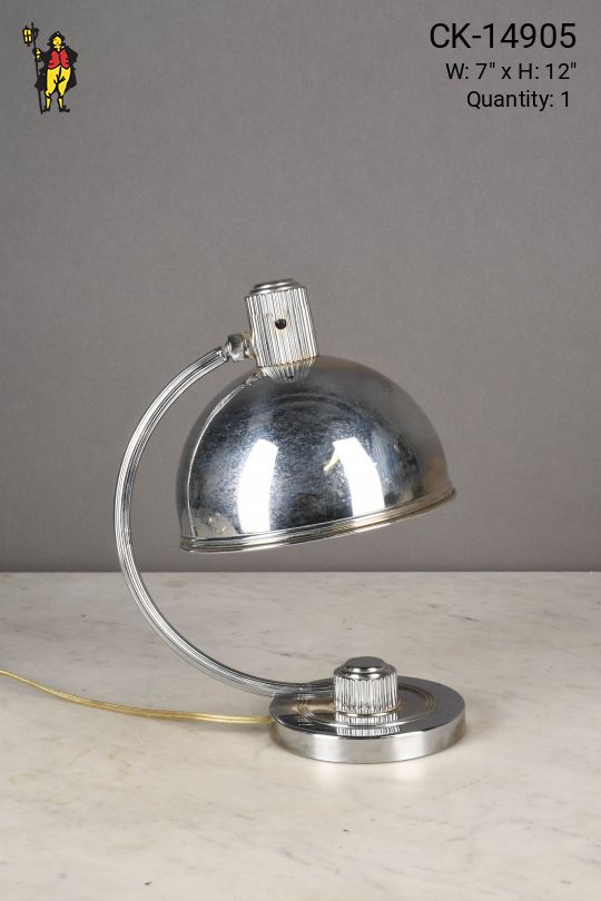 Polished Nickel Small Desk Lamp
