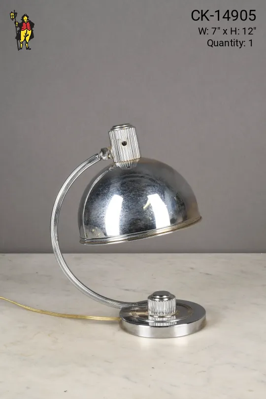 Polished Nickel Small Desk Lamp