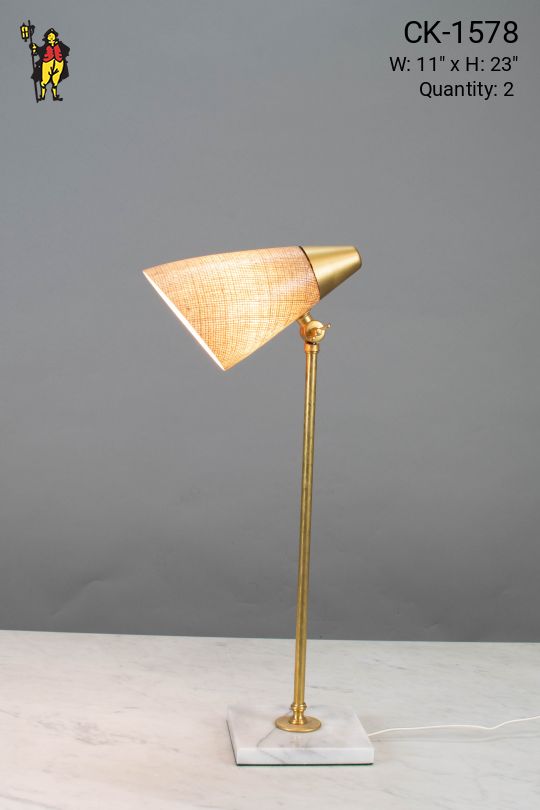 Mid Century Modern Bullet Reflector Table Lamp