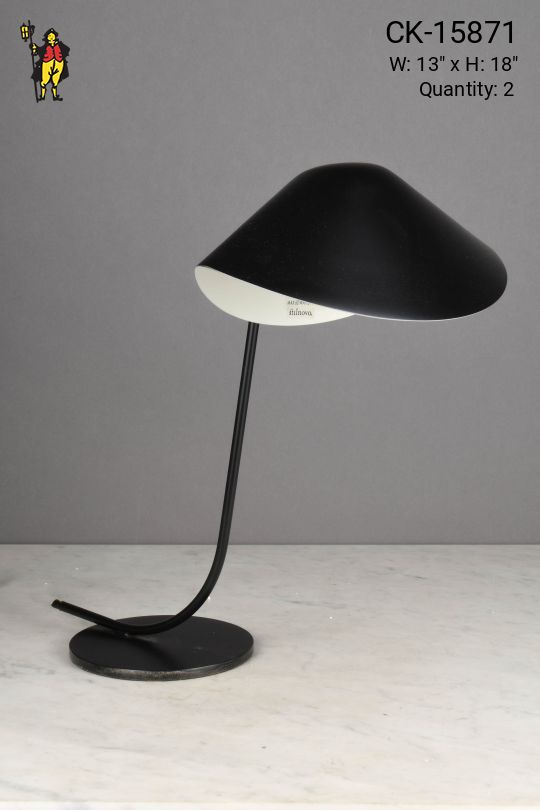 Black Metal Shaded Modern Desk Lamp