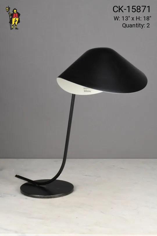 Black Metal Shaded Modern Desk Lamp