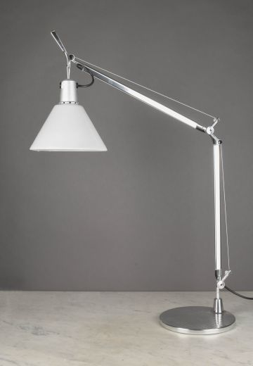 Polished Nickel Large Desk Lamp