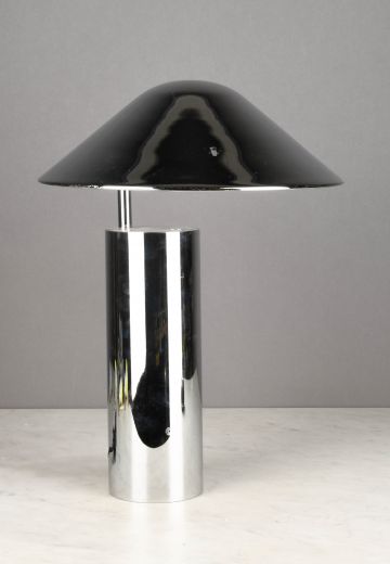 Chrome Metal Shaded Modern Desk Lamp
