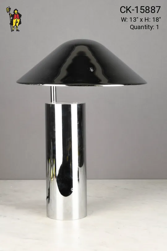 Chrome Metal Shaded Modern Desk Lamp