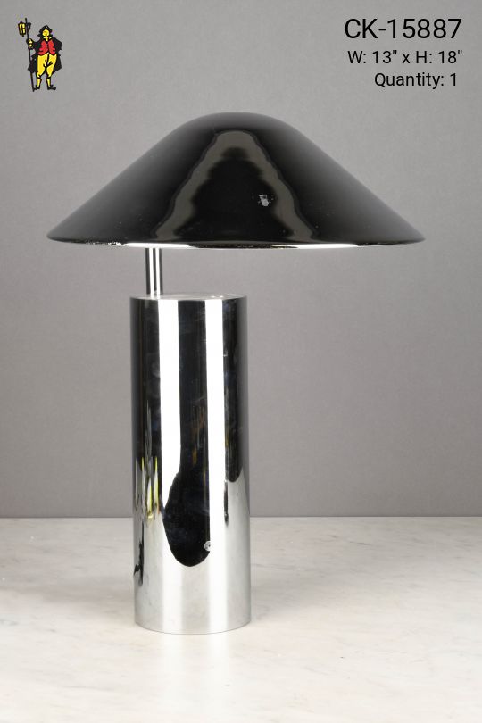 Chrome Metal Shaded Modern Desk Lamp